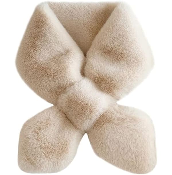 Vinterfalsk pels krage skjerf for kvinner 85*13CM