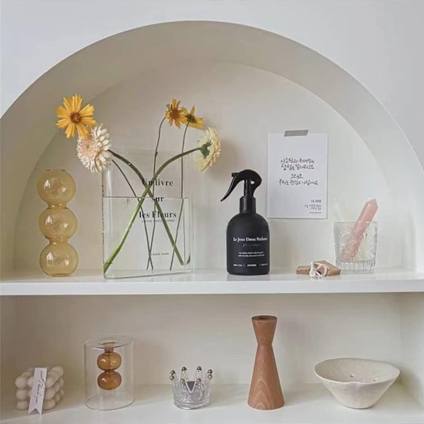 Akrylbokblomvas Klar för Heminredning Transparent B