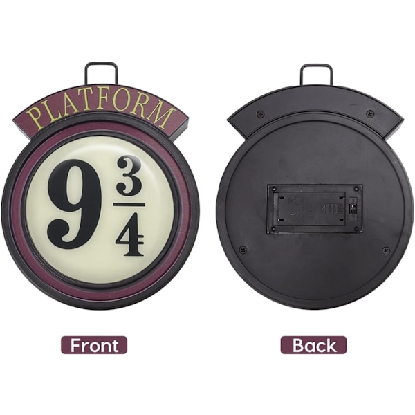 Platform 9 3/4 Skilt Lys Battery Operated
