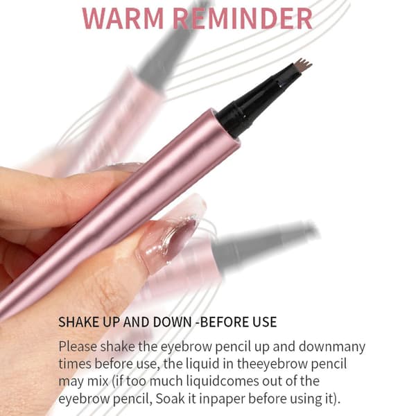Ögonbrynspenna Microblading - Ögonmakeup Ögonbrynspenna Micro 4-punkts Brynspenna light brown