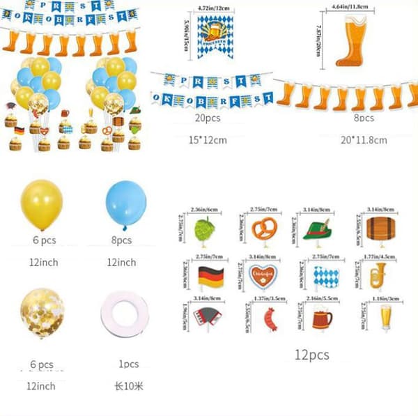 München Oktoberfest Party Tema Ballonsæt STYLE 5