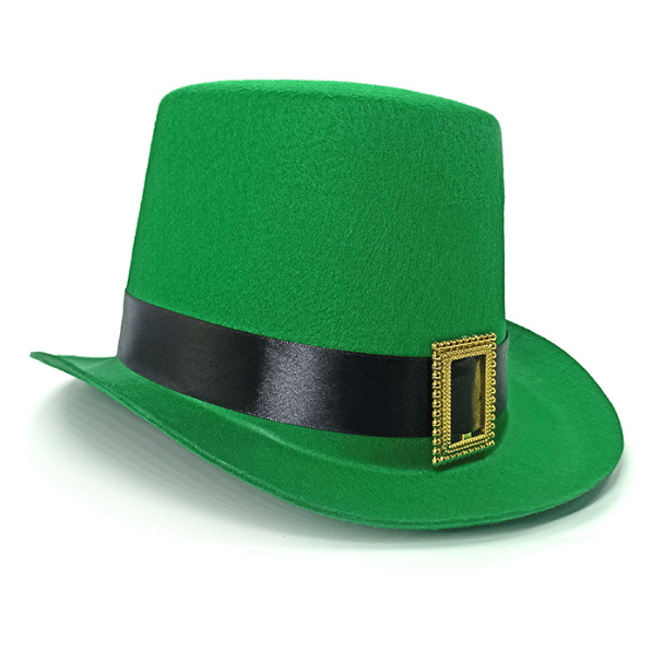 St Patrick's Day Leprechaun-hatt med metallspänne