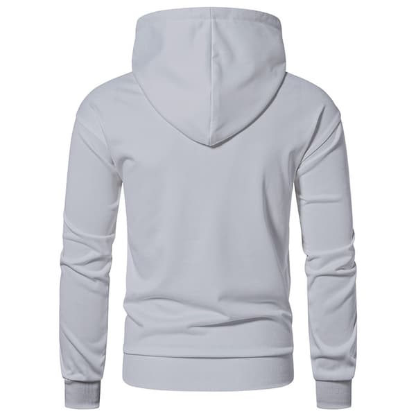Fleecehettegenser med full glidelås for menn Grey M