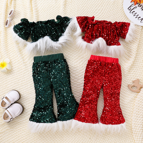 Outfit Baby Santa Claus Kostym Set red 110cm