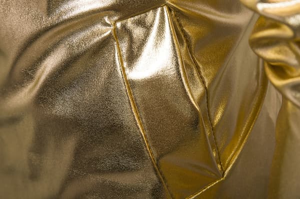Herrar Stående Krage Zip Långärmad Sekvensjacka Golden L