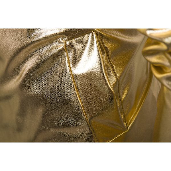 Mænds Stående Krage Zip Langærmet Sequin Jakke Golden XXL