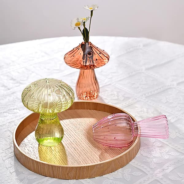 Hydroponiska växtvaser Mushroom Glas Bud Vases Style 5