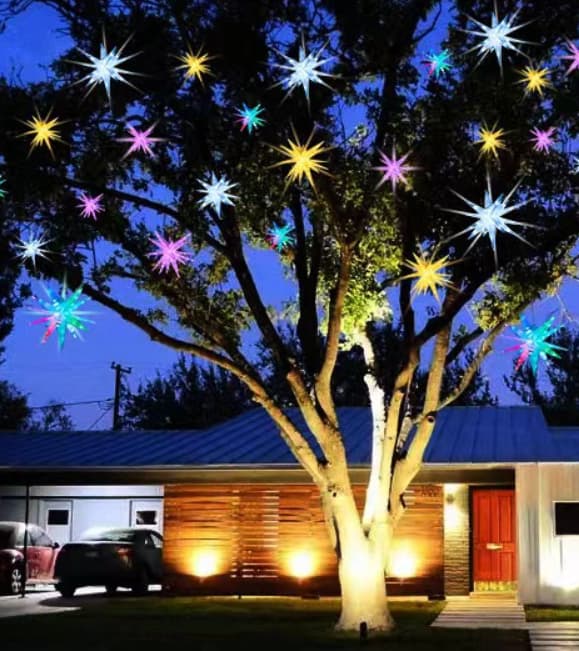 Stjernelys LED Blinkende Lys RGB Dekorative Feelykter 60CM