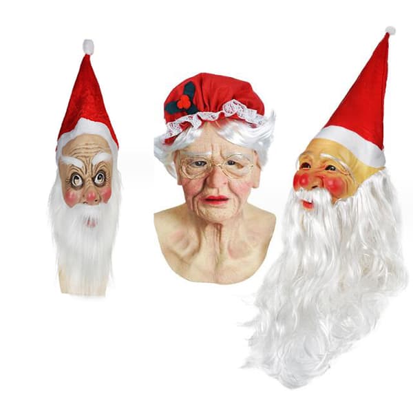 Pelottava Joulupukki Lateksimaski Short Beard