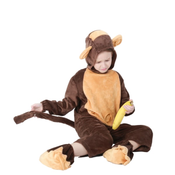 Pojke Flicka Djur Onesie Monkey Pyjamas 120-130cm