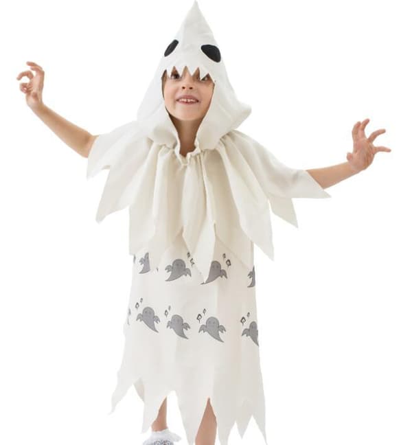Halloween Spøgelseskappe Med Hætte Til Børn White S