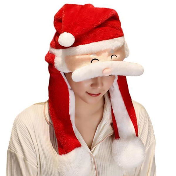 Jule-Plysjhatt som Rører seg når du Klemmer Squinting Santa Claus