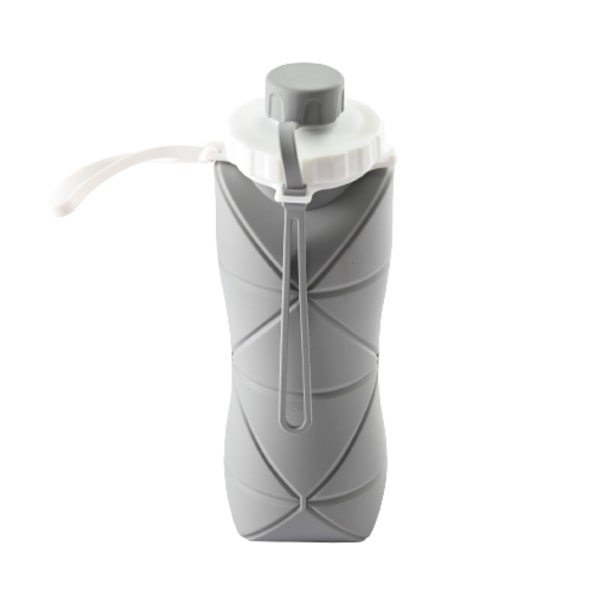 Silikon Vikbar Camping Cup Sportflaska med lock grey