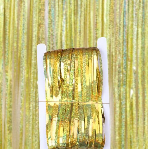 Laser Regn Gardiner for Festdekorasjon Gold 3M