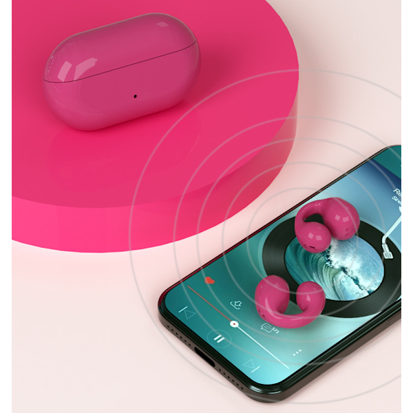 Langattomat kuulokkeet, avoimet langattomat Bluetooth-kuulokkeet, korvaklipsit White