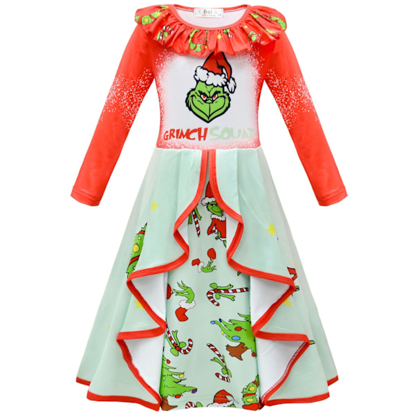 Lasten joulupukut, Vihreähiuksinen Varkaidenhirviö Grinch Tyttöjen Mekko 120