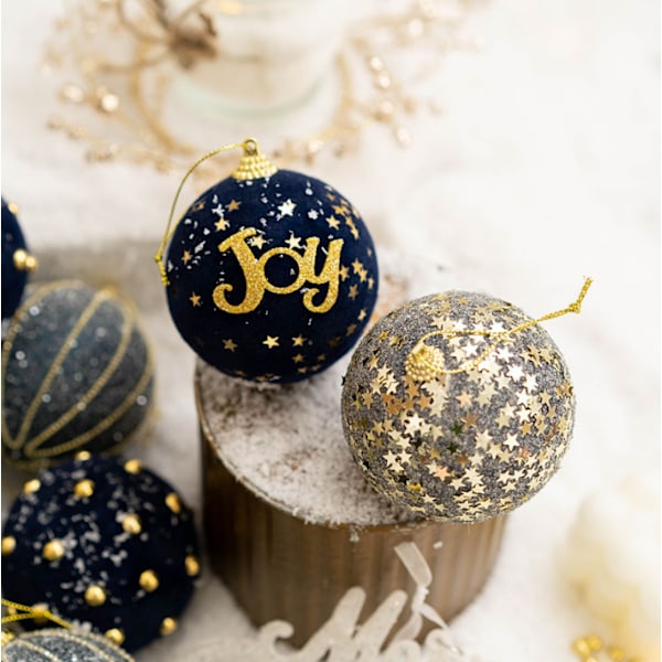 Julgran Julboll prydnader blue