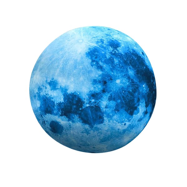 Selvlysende måne- og stjernedekor for romtak Blue 20cm