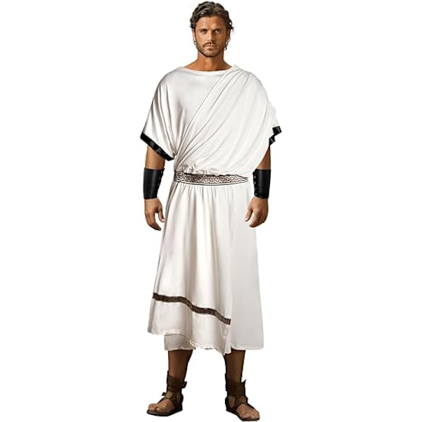 Gresk Toga Kostyme for Par - Kles for Mann og Kvinne Women M