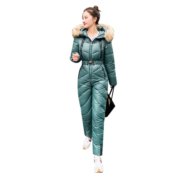 Kvinnors Onesies Skiddräkter Vinter Outdoor Sports Jumpsuit green M