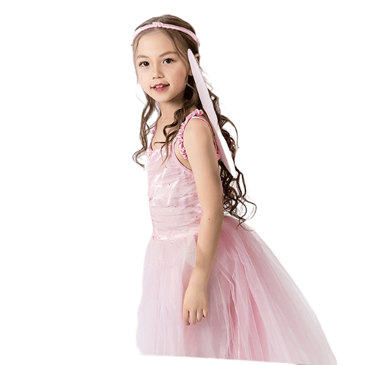 Blomsterfe Kostume Prinsesse Klæd-Ud Sæt til Piger XL