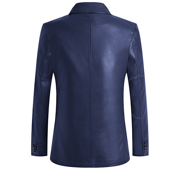 Regular Fit lammskinnsjacka för män för män blue M