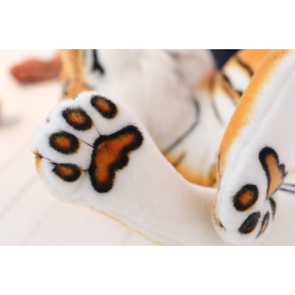 Realistiska mjuka gosedjur Plyschleksak Tiger yellow 60CM