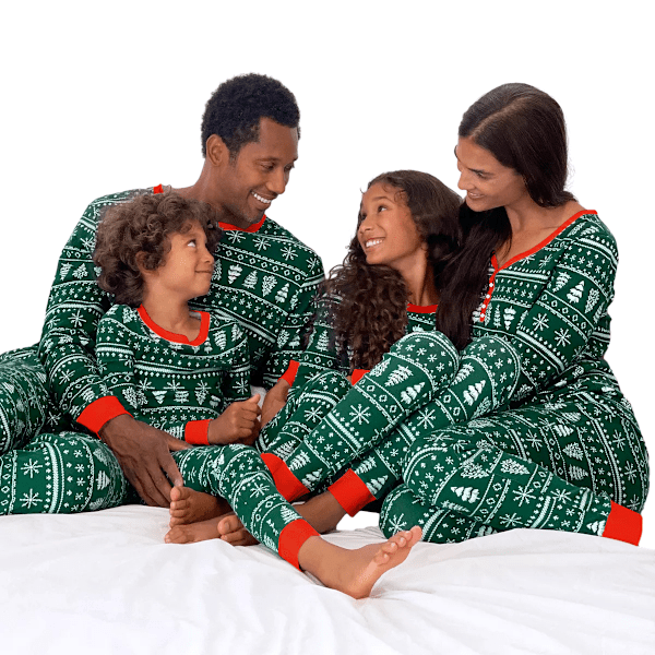 Joulupuku ja lumihiutale -kuvioiset pyjamaset Dad M