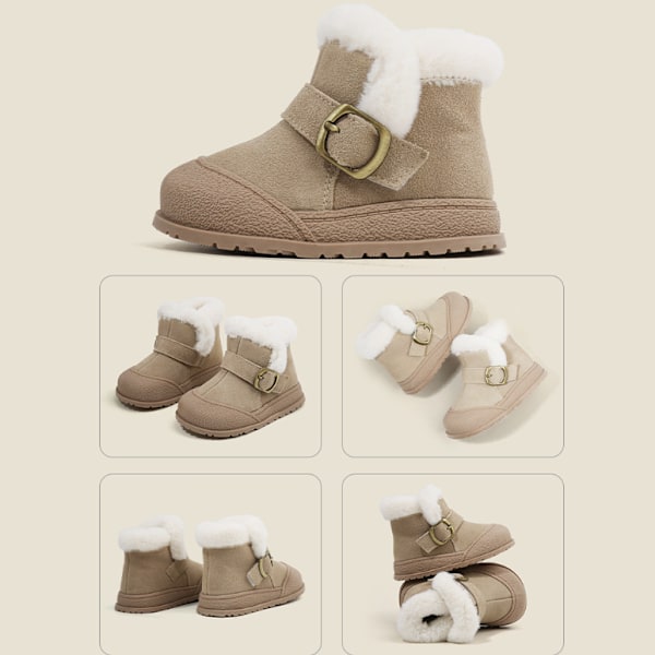 Vastasyntyneiden vauvojen tyttöjen ja poikien talvi- ja lumikengät Beige 16