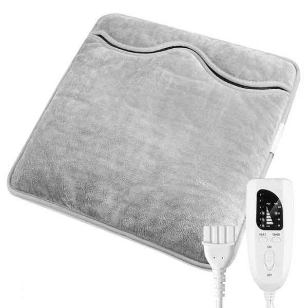 Eluppvärmd fotvärmare Mjuk flanellfotvärmare grey