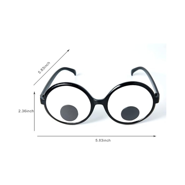 6 kpl Googly Eyes -lasit Funny Shaking Costume Silmälasit Uutuusvarjostimet 6 Pieces