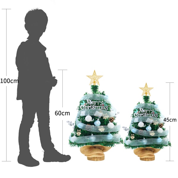45cm mini julgran med LED-ljus color1 colorful lamp