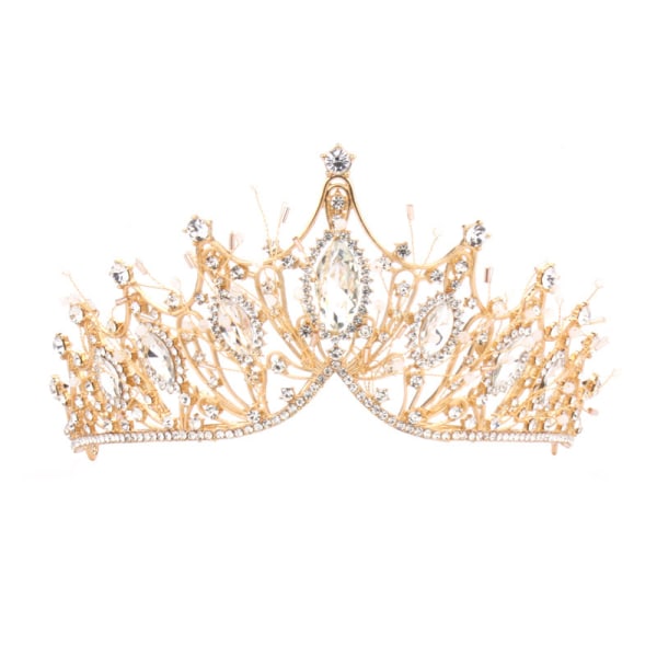 Bröllopskrona för kvinnor Queen Crowns gold