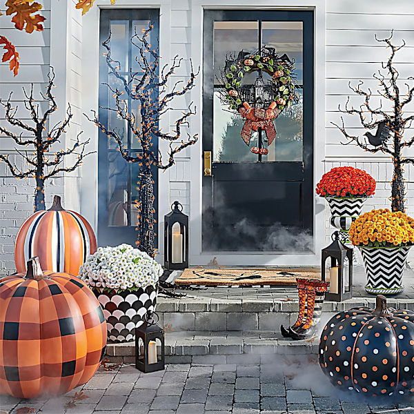 Halloween PVC Uppblåsbar Pumpa för Utomhus Dekorationer Style 3