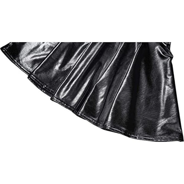 Dam Ledig Mode Utsvängd Plisserad A-Linje Cirkel Skaterkjol black M