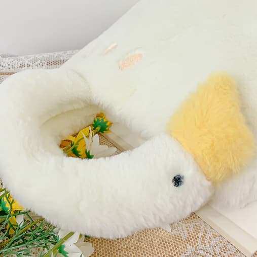 Söt Plush Gåspåse för Kvinnor Rolig Nyhet Gåspung Handväska