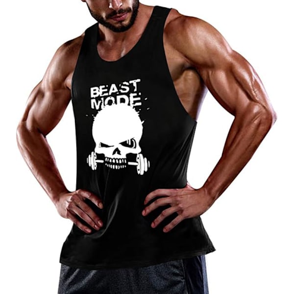 Herre Trenings- og Bodybuilding Stringer Tanktopp Black 2XL