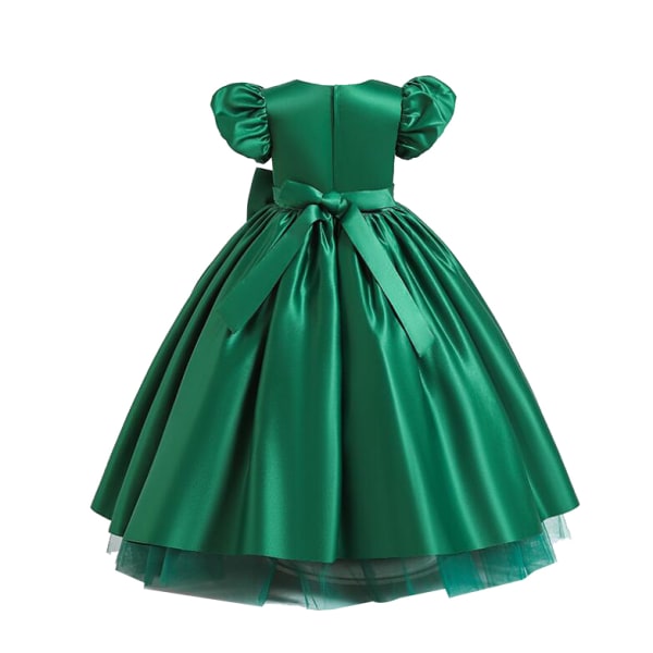 Flickor Princess Klänningar Bowknot Formell Festklänning green 150cm