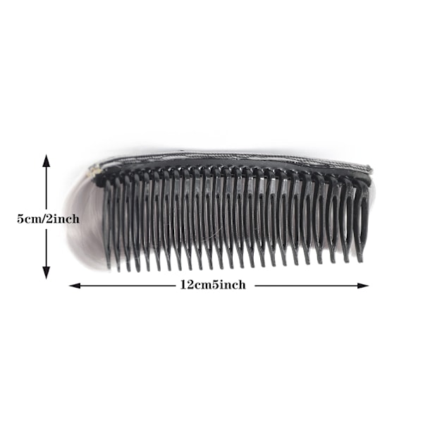 Hårvoluminnlegg med usynlige falske hårklemmer og fluffy puter black
