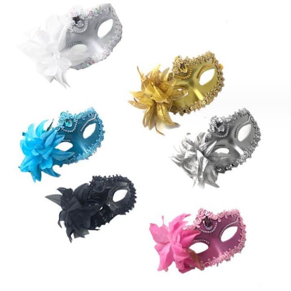 Maskeraddrøkter Halloween Partymasker Silver