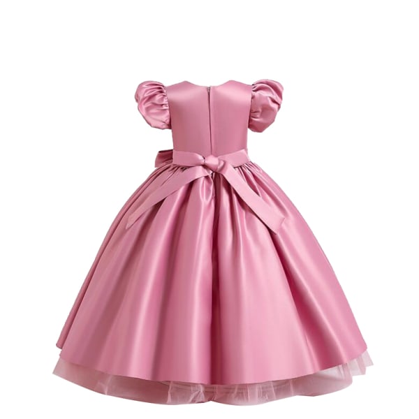 Flickor Princess Klänningar Bowknot Formell Festklänning pink 130cm