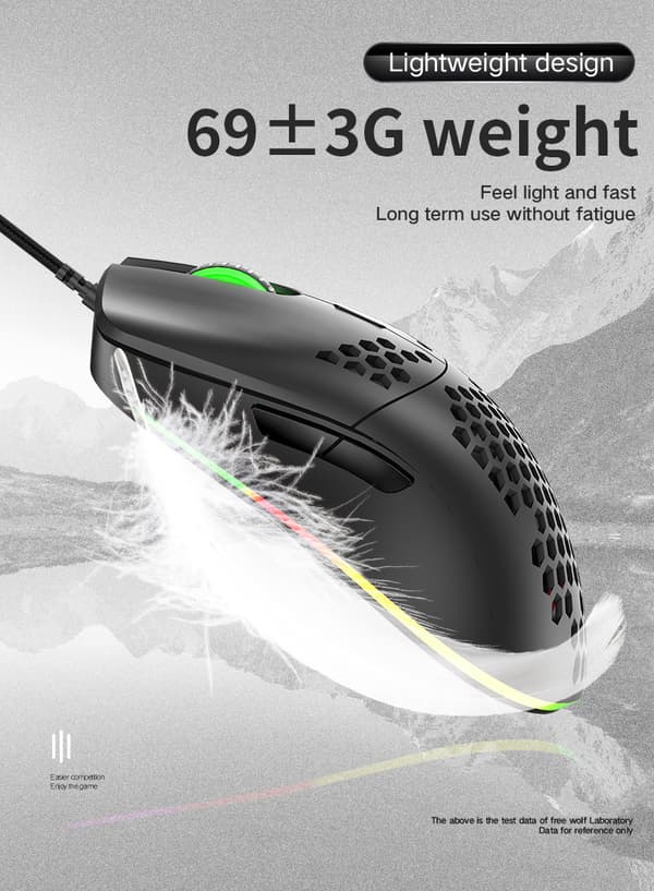 Vit Trådlös Spelmus Bluetooth med Bikakeskal White