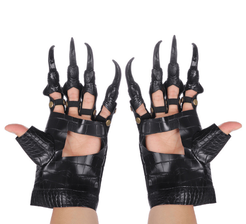 Halloween Costume Cosplay Pro Dinosauriehandskar black