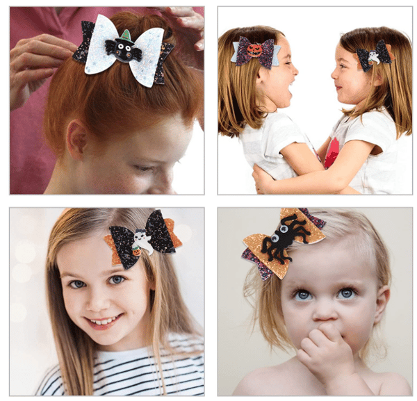4-pack Halloween hårbågar Clip New Girl Bow