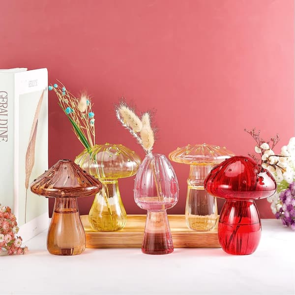 Hydroponiska växtvaser Mushroom Glas Bud Vases Style 2