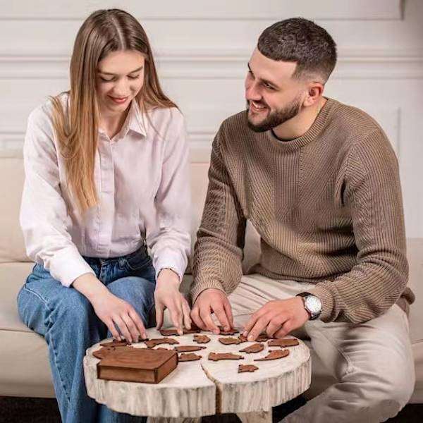20 Syytä Miksi Rakastan Sinua Puinen Sydänpalapeli 36*26*0.5CM