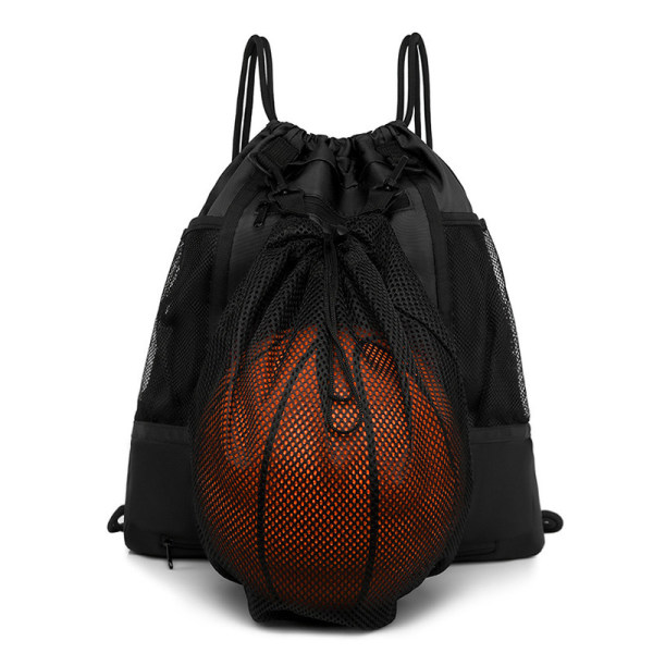 Ryggsäck med dragsko Basketväska Black