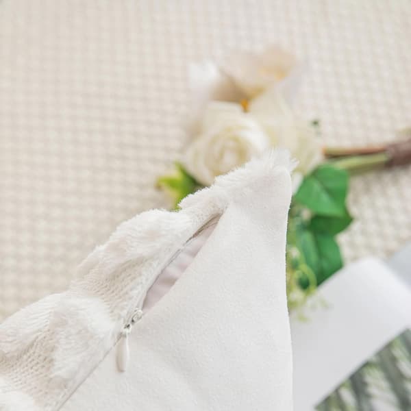 Sæt af 2 Hjerte Kærlighed Søde Dekorative Valentinsdag Pudebetræk White 45*45cm