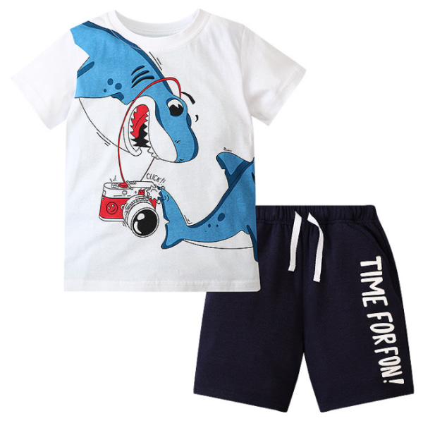 Boys Outfits Kortärmad T-shirt och Shorts Set 100cm