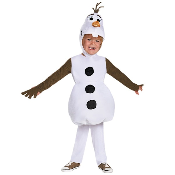 Snögubbe Kostym Pojkar Halloween Cosplay Jumpsuit M